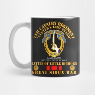 Battle Little Bighorn - 7th Cav - Indian Wars Mug